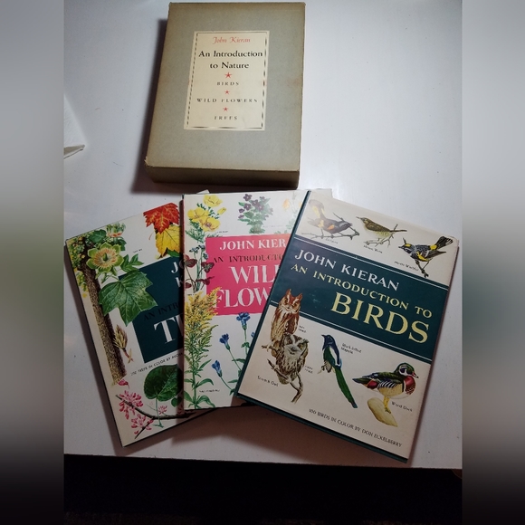 Rare 3 book set by John Kieran. An Intro to Nature. Birds, Wildflowers, Trees - Picture 2 of 11